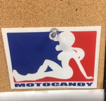 Motocandy Logo Decal 2.5" x 3.5" (6 pack)